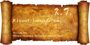 Kiszel Tonuzóba névjegykártya